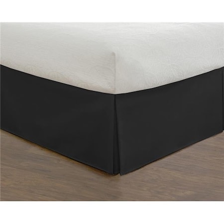 Todays Home TOH25014BLAC01 Levinsohn Basic Microfiber Tailored 14 In. Bed Skirt  Black - Twin